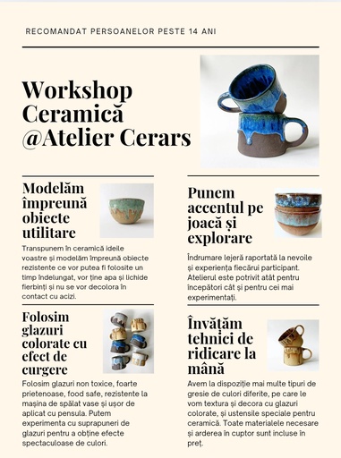 Workshop de ceramică - pentru 6 persoane 